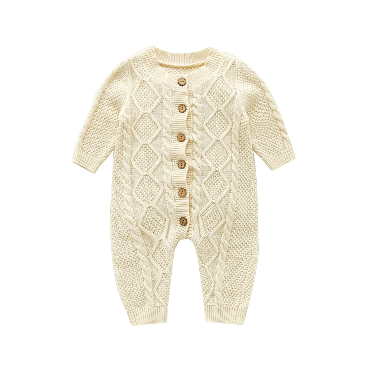 Cotton Knitted Long Sleeve Baby Romper for Boys and Girls - URBANPICK FASHION