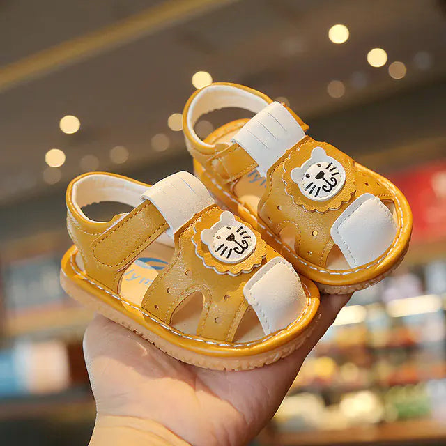 Genuine Leather Baby Girls Summer Beach Sandals - URBANPICK FASHION
