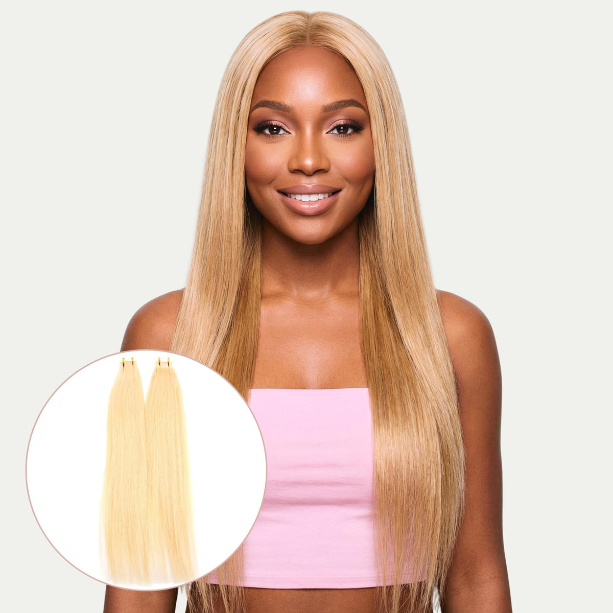 Raw Blonde Straight 100% Human Hair Tape In Extensions - URBANPICK FASHION