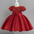Baby Girls Christmas Dress Sequin ShortSleeve Party Dress Birthday Toddler Dress Wedding Princess Dress for Kid Girl Luxury Cown - URBANPICK FASHION