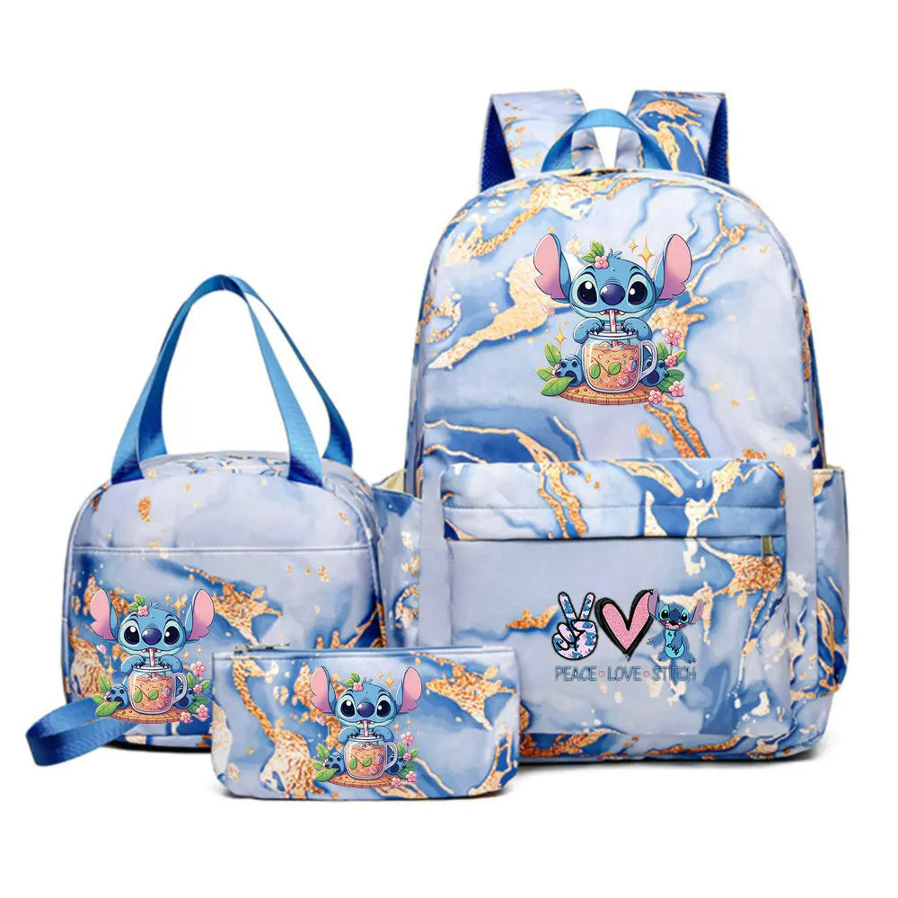 3Pcs/set Lilo Stitch Backpack for Girl Boy Student Teenager Children Rucksack Kids Birthday Gift Women Casual School Bag - URBANPICK FASHION
