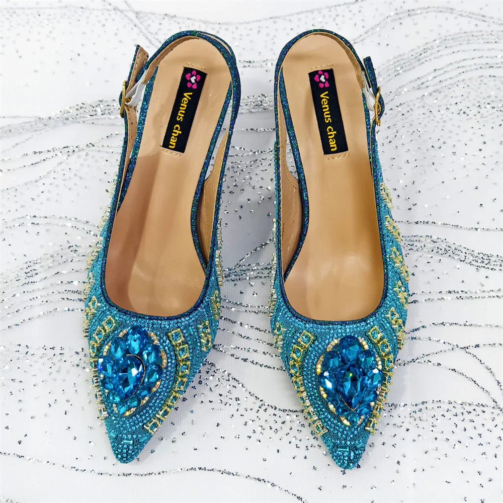 Italian Butter-fly Design Wedding Shoes with Bag Set EDS59 - URBANPICK FASHION