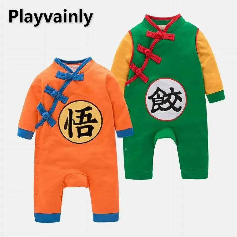 2026 Spring New Baby Boy Romper Cotton Chinese style Long Sleeve Romper Newborn Overalls Baby Clothes 0-2Y E12391 - URBANPICK FASHION