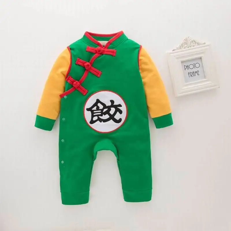 2026 Spring New Baby Boy Romper Cotton Chinese style Long Sleeve Romper Newborn Overalls Baby Clothes 0-2Y E12391 - URBANPICK FASHION