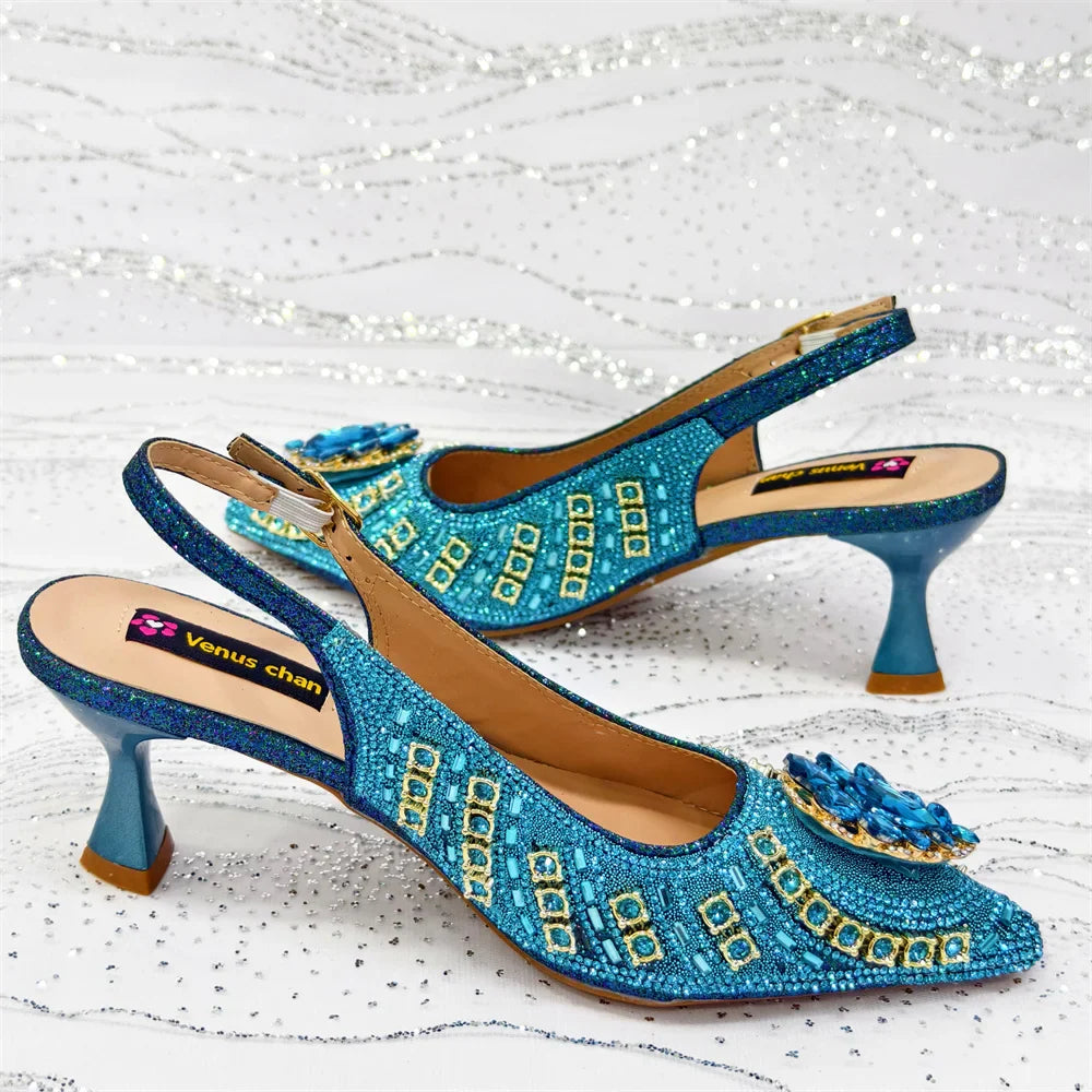 Italian Butter-fly Design Wedding Shoes with Bag Set EDS59 - URBANPICK FASHION