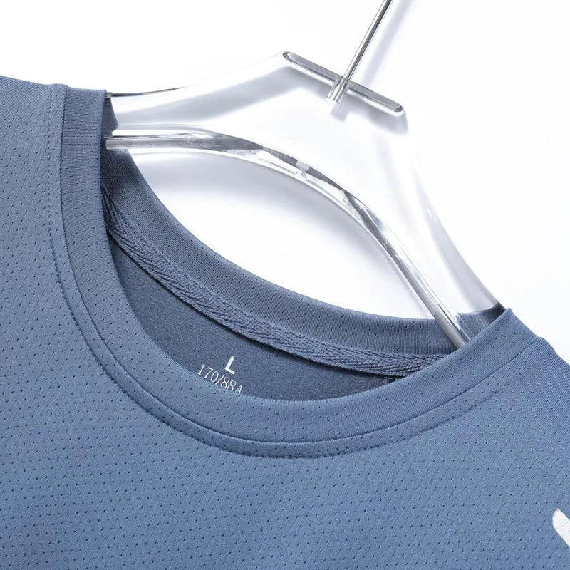 CHRLCK Men's Quick Dry Running T Shirt Size M Breathable Outdoor Sports Tee Hiking Fishing Summer Essentials - URBANPICK FASHION