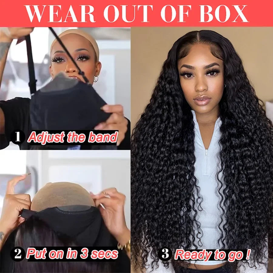 40" HD Lace Front Deep Wave Human Hair Wig (13x4 / 13x6)