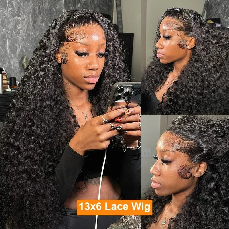 40" HD Lace Front Deep Wave Human Hair Wig (13x4 / 13x6)