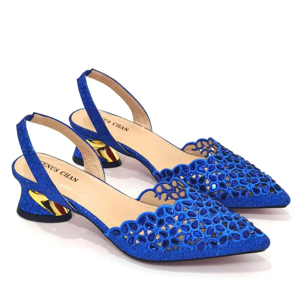 New Low Heel Pointed-Toe Shoes and Bags Set - URBANPICK FASHION
