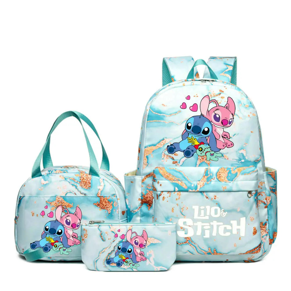 3Pcs/set Lilo Stitch Backpack for Girl Boy Student Teenager Children Rucksack Kids Birthday Gift Women Casual School Bag - URBANPICK FASHION