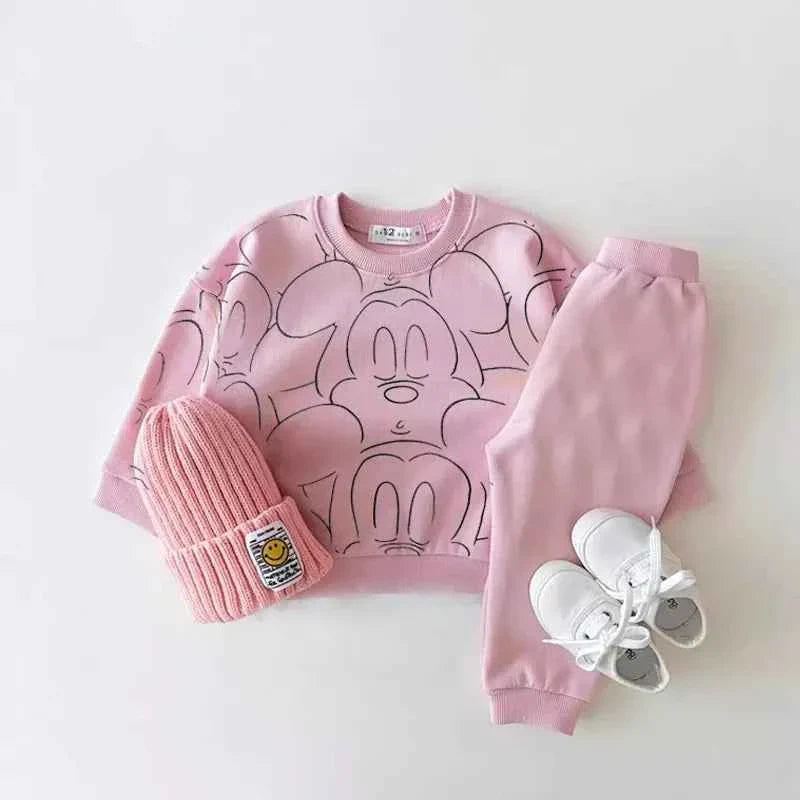 New Designer Cartoon Clothing  Tracksuit Baby Boy Summer Printed Clothes T-shirt+shorts Baby Girl Casual Solid Color Sets - URBANPICK FASHION