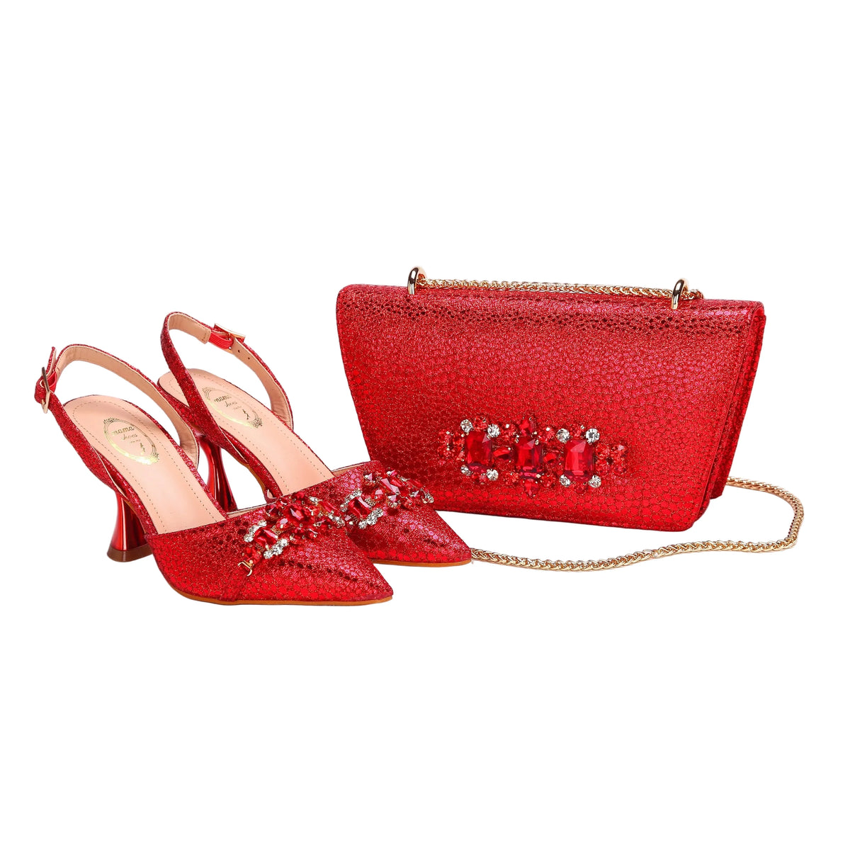 Women's Shoes and Bag Set with Pointed Toe EDN349 - URBANPICK FASHION
