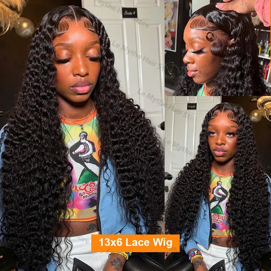 40" HD Lace Front Deep Wave Human Hair Wig (13x4 / 13x6)