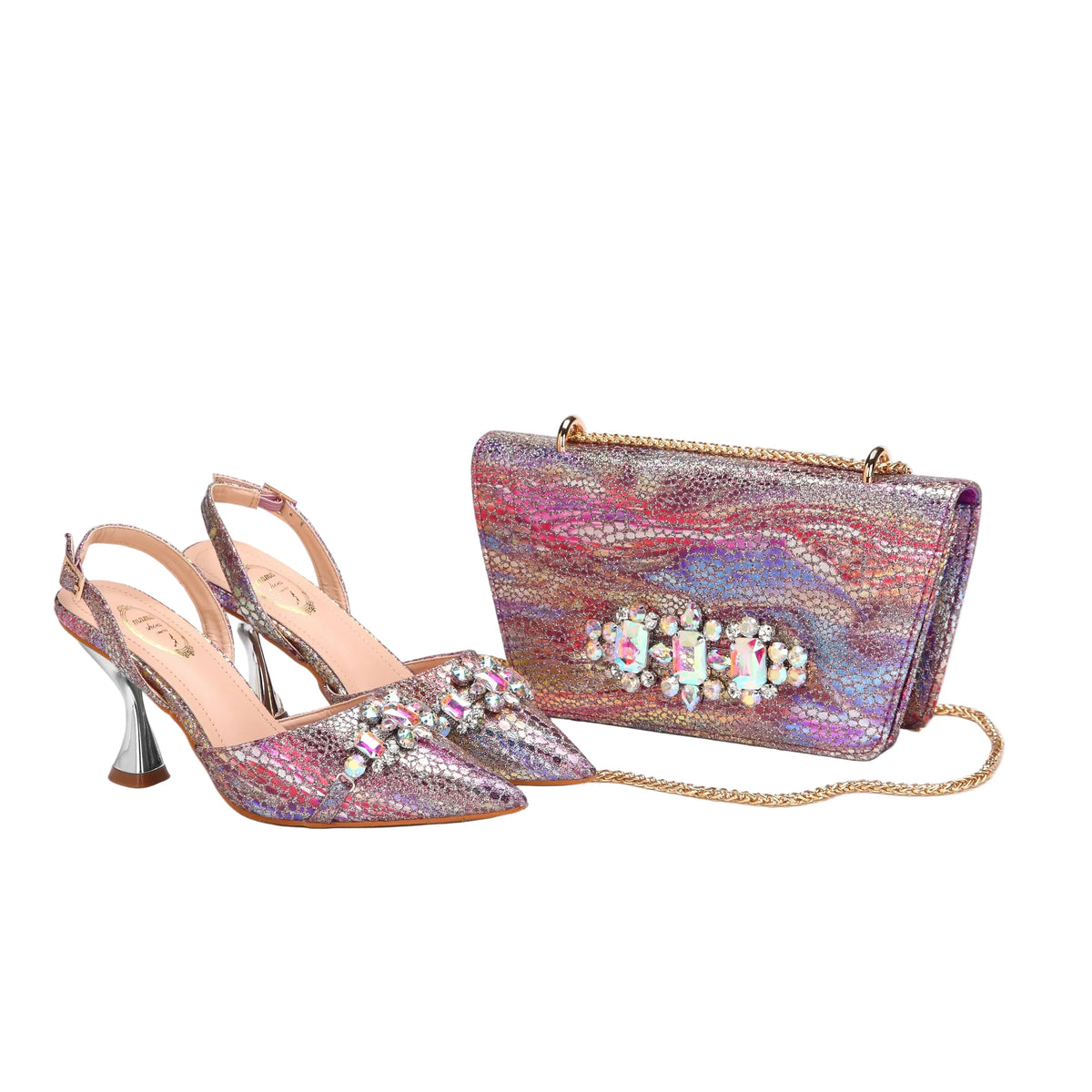 Women's Shoes and Bag Set with Pointed Toe EDN349 - URBANPICK FASHION