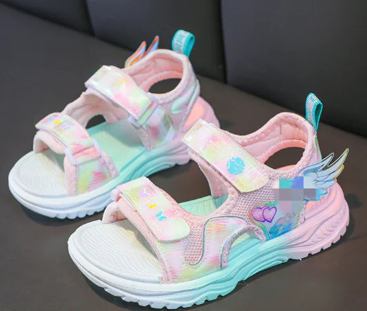 Summer New Girls' Sandals with Cartoon Wings - URBANPICK FASHION