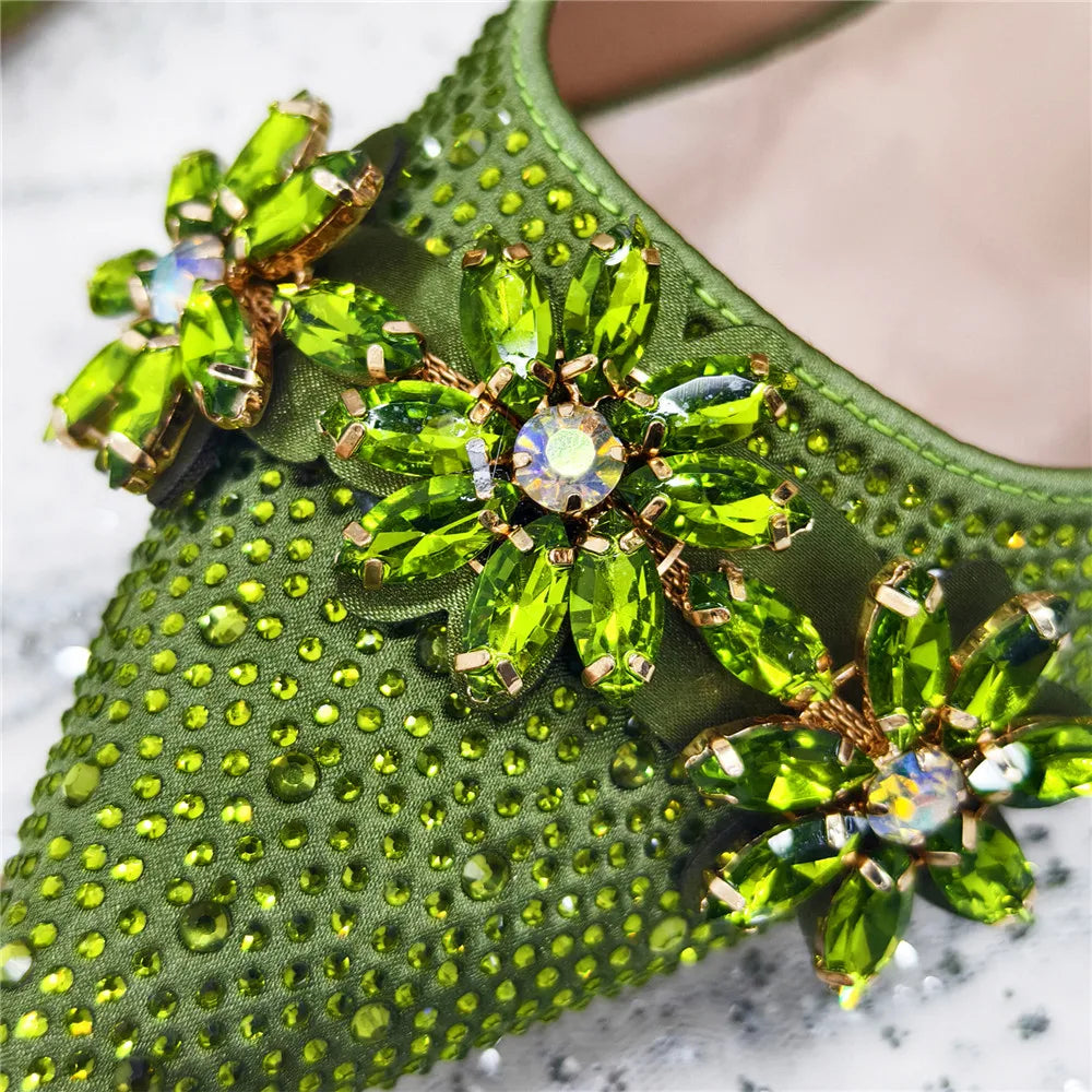High Heels Shoes and Bags Set With Rhinestone - URBANPICK FASHION