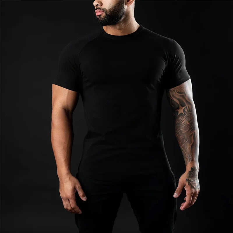 FlexFit Cotton Tee: Summer Athletic Muscle Shirt - URBANPICK FASHION