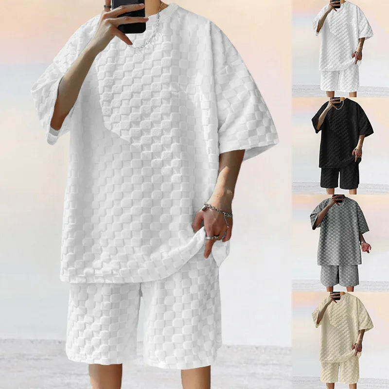 Men Leisure Oversized Two-piece shorts Set - URBANPICK FASHION