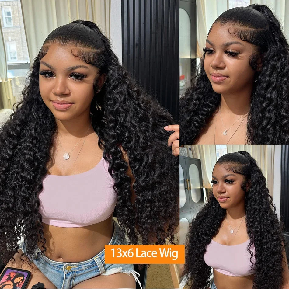 40" HD Lace Front Deep Wave Human Hair Wig (13x4 / 13x6)