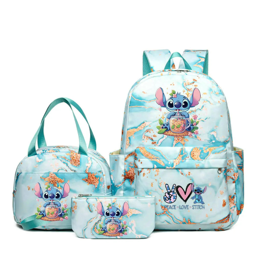3Pcs/set Lilo Stitch Backpack for Girl Boy Student Teenager Children Rucksack Kids Birthday Gift Women Casual School Bag - URBANPICK FASHION