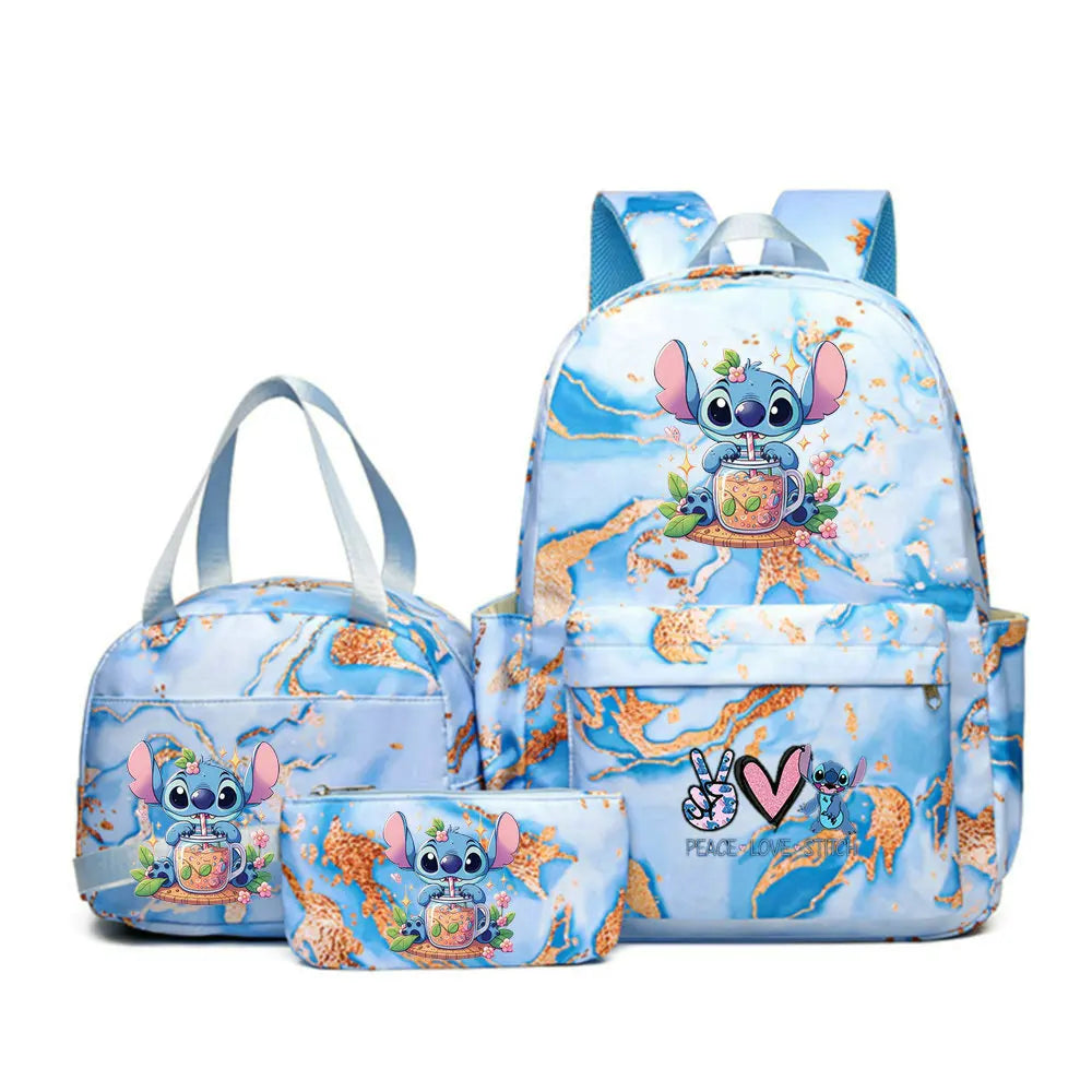 3Pcs/set Lilo Stitch Backpack for Girl Boy Student Teenager Children Rucksack Kids Birthday Gift Women Casual School Bag - URBANPICK FASHION