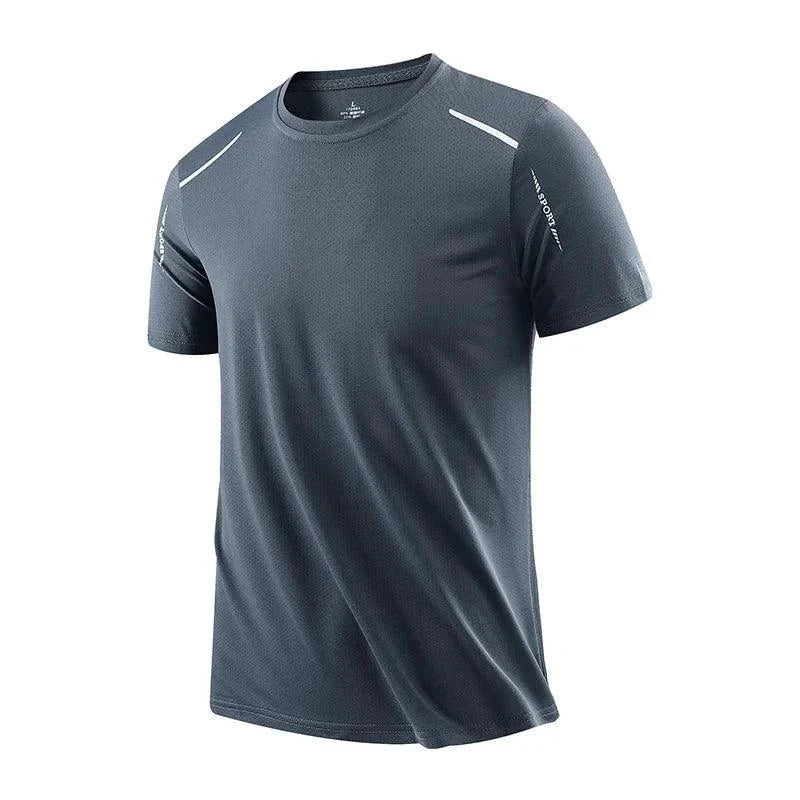 CHRLCK Men's Quick Dry Running T Shirt Size M Breathable Outdoor Sports Tee Hiking Fishing Summer Essentials - URBANPICK FASHION