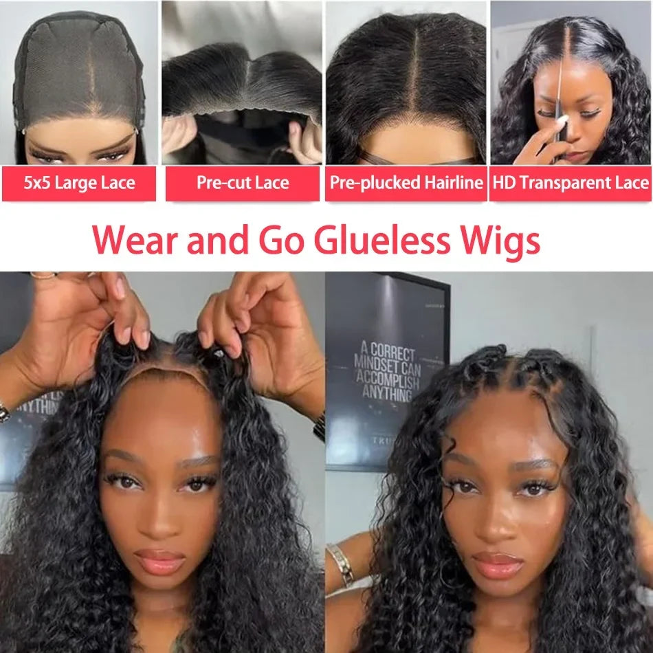 40" HD Lace Front Deep Wave Human Hair Wig (13x4 / 13x6)