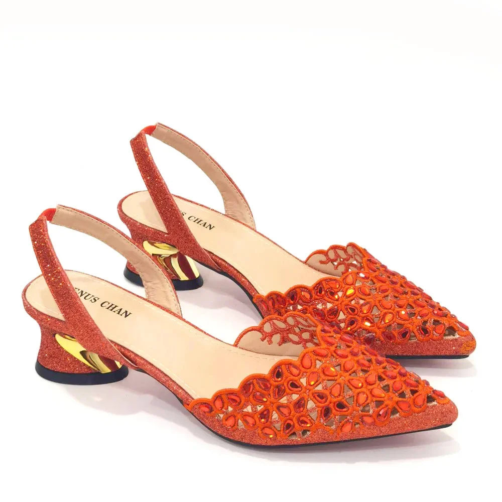 New Low Heel Pointed-Toe Shoes and Bags Set - URBANPICK FASHION