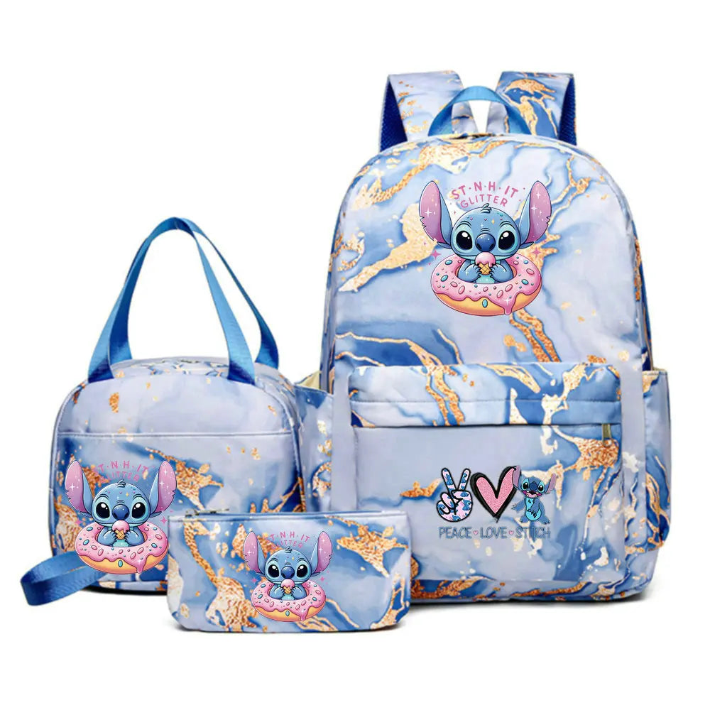 3Pcs/set Lilo Stitch Backpack for Girl Boy Student Teenager Children Rucksack Kids Birthday Gift Women Casual School Bag - URBANPICK FASHION