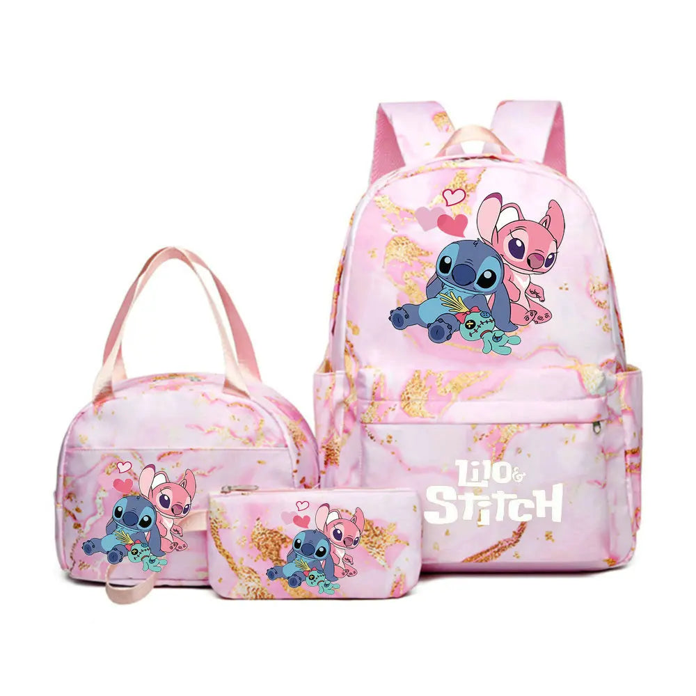 3Pcs/set Lilo Stitch Backpack for Girl Boy Student Teenager Children Rucksack Kids Birthday Gift Women Casual School Bag - URBANPICK FASHION