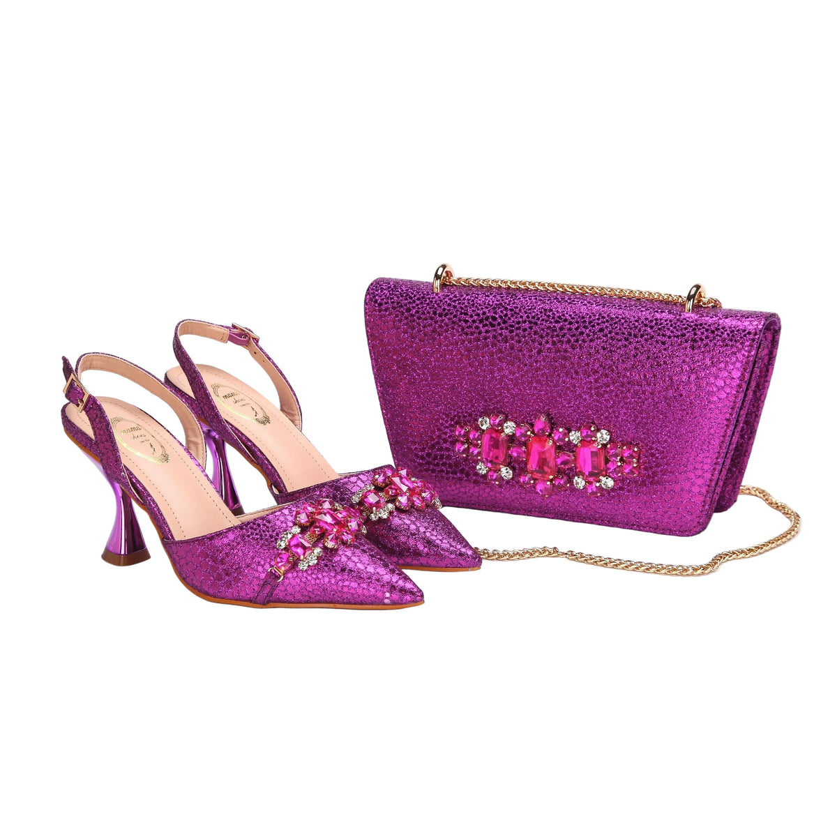 Women's Shoes and Bag Set with Pointed Toe EDN349 - URBANPICK FASHION