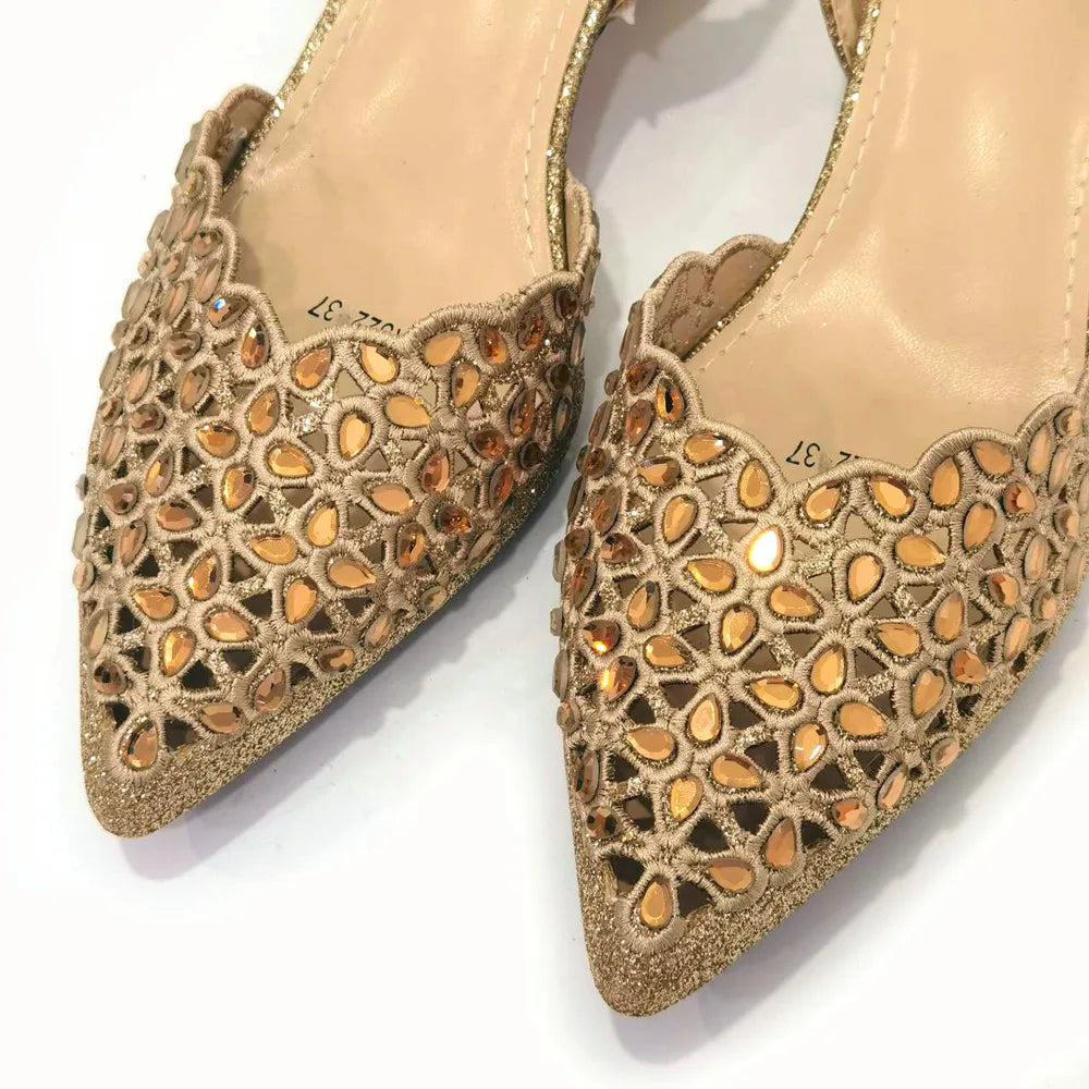 New Low Heel Pointed-Toe Shoes and Bags Set - URBANPICK FASHION