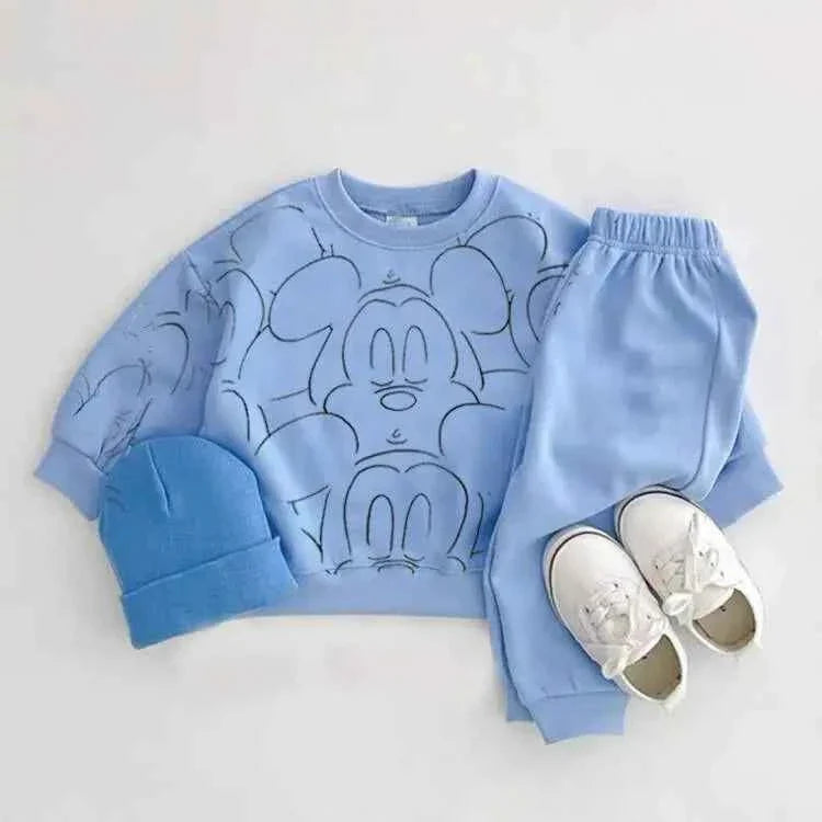 New Designer Cartoon Clothing  Tracksuit Baby Boy Summer Printed Clothes T-shirt+shorts Baby Girl Casual Solid Color Sets - URBANPICK FASHION