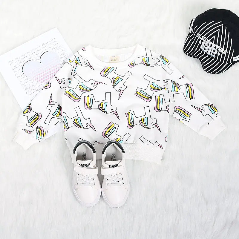 Cartoon Unicorn Hoodie for Boys - Long Sleeve Top - URBANPICK FASHION