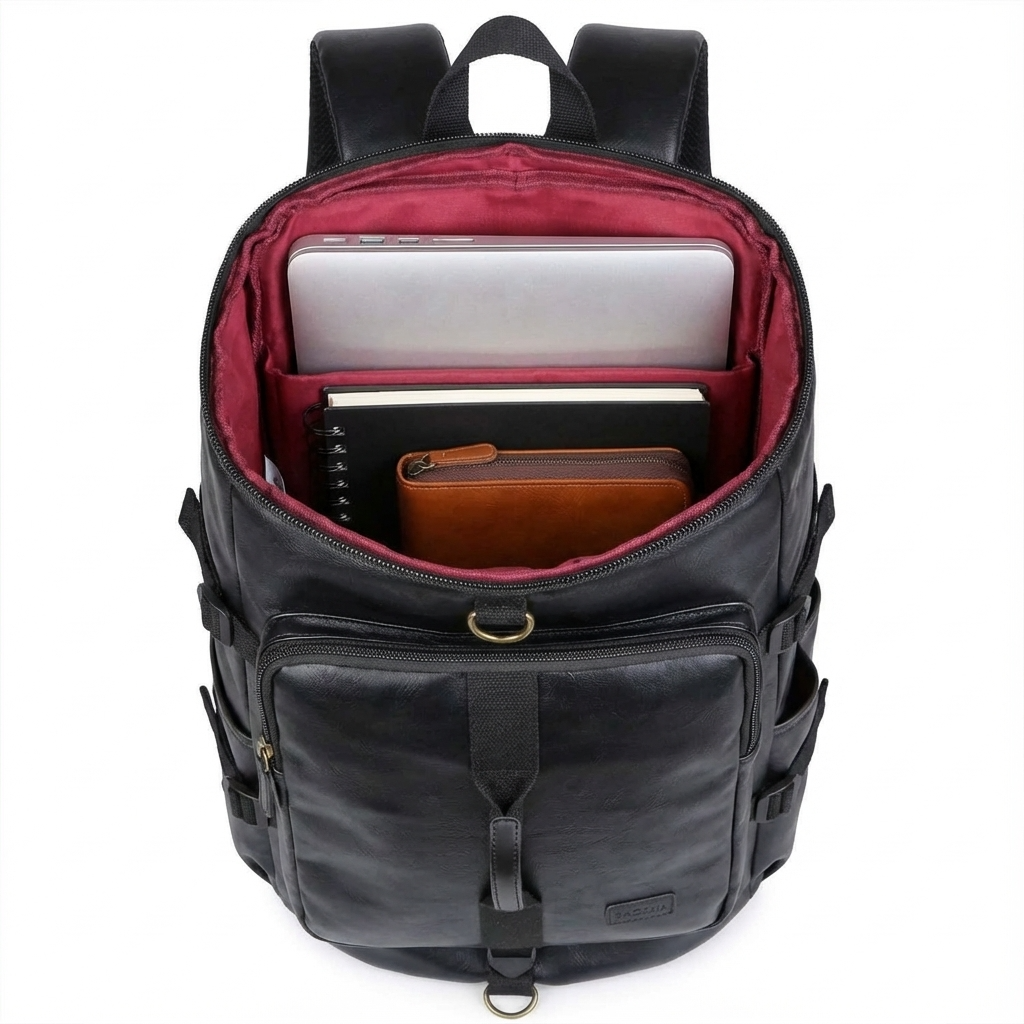 Men's Vegan Leather Duffel Bag – Convertible 40L Travel - URBANPICK FASHION