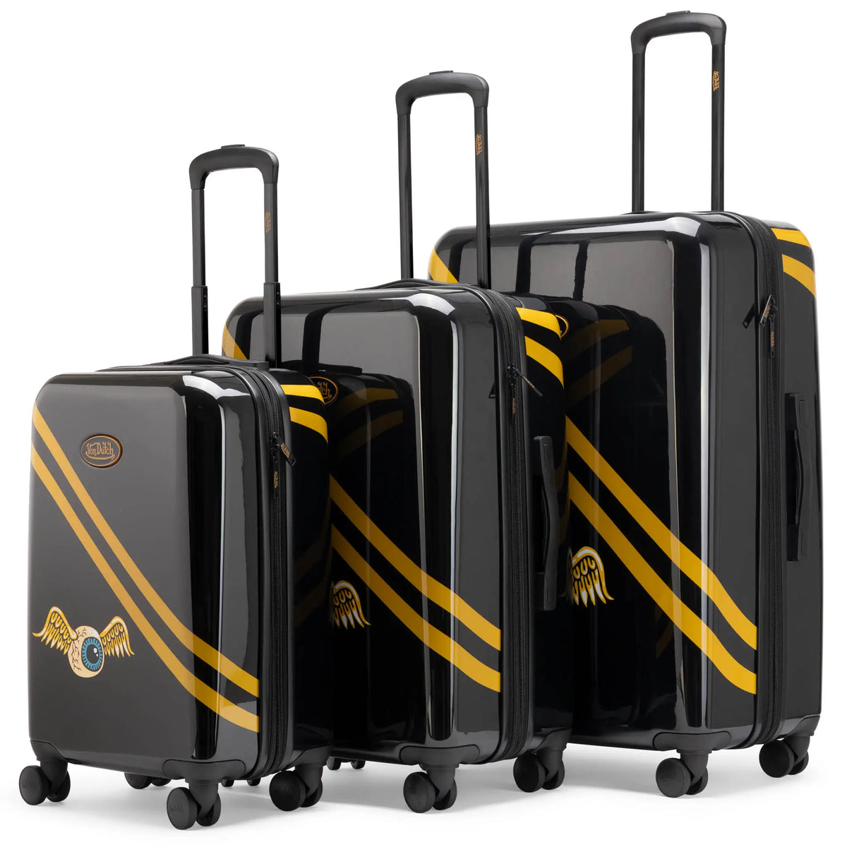 Kustom Kulture 3-Piece Expandable Hardside Spinner Luggage Set - URBANPICK FASHION