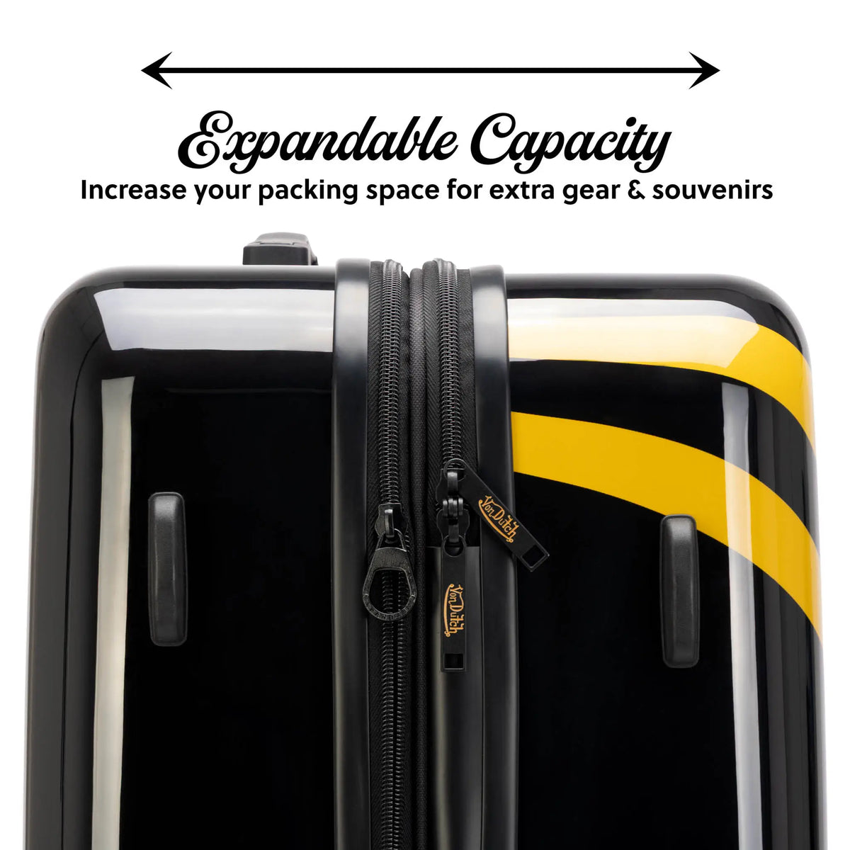 Kustom Kulture 3-Piece Expandable Hardside Spinner Luggage Set - URBANPICK FASHION