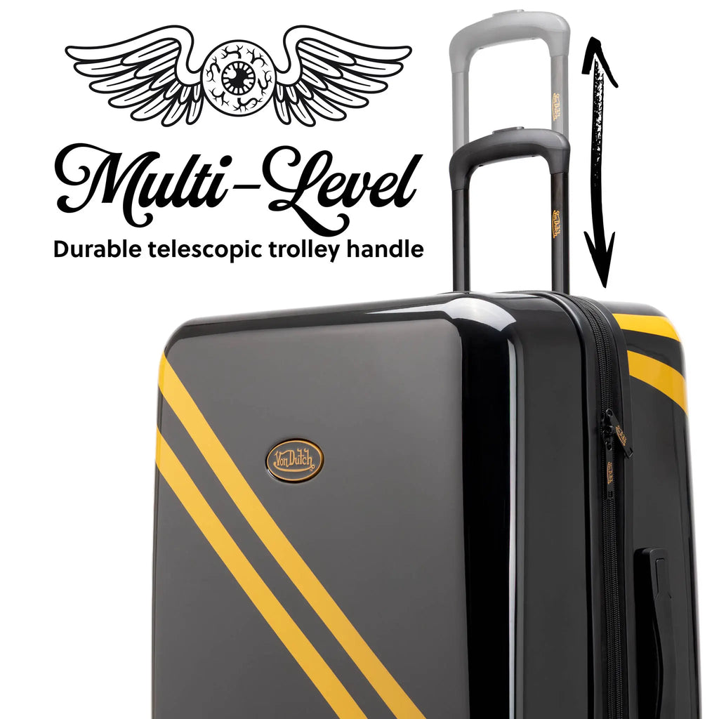 Kustom Kulture 3-Piece Expandable Hardside Spinner Luggage Set - URBANPICK FASHION
