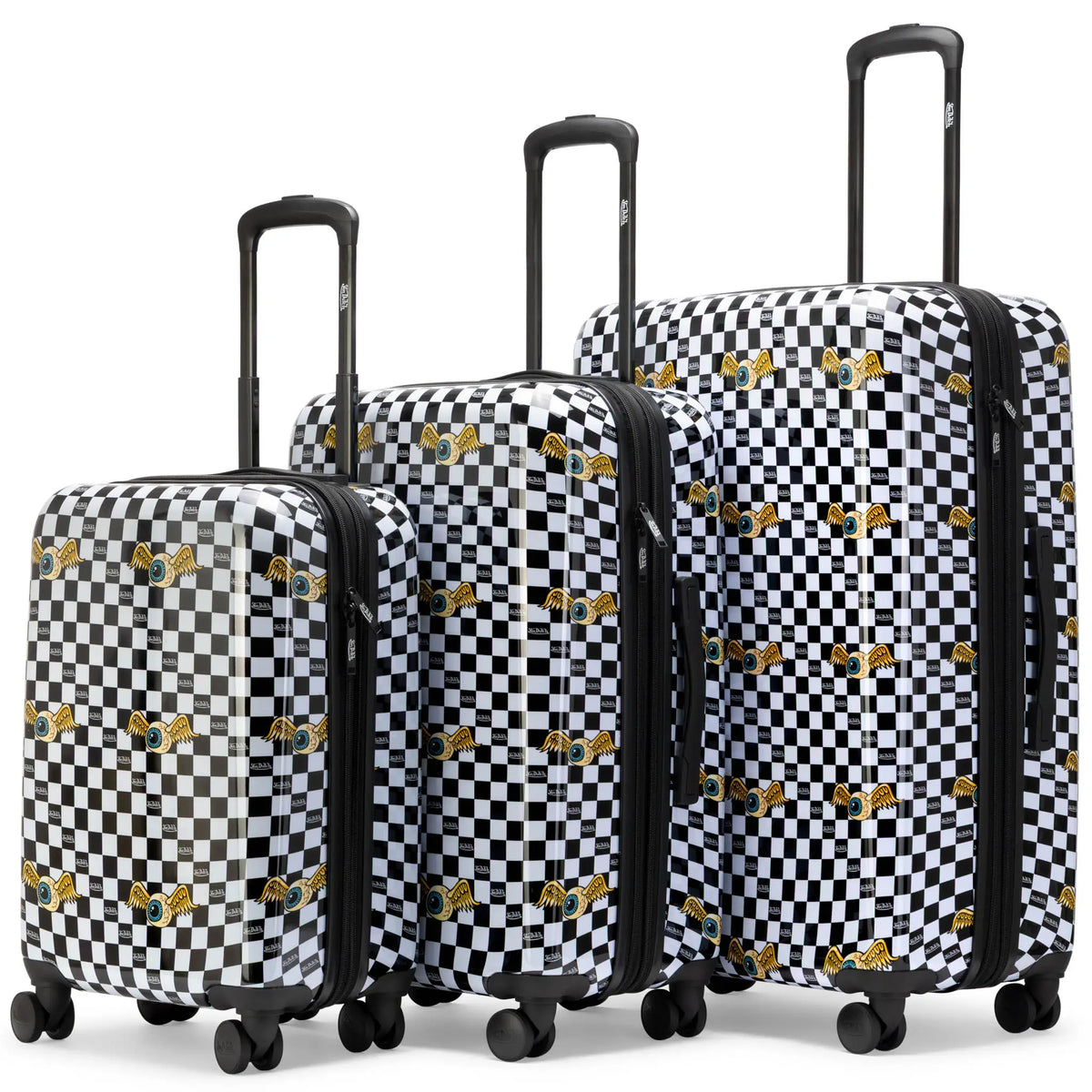 Kustom Kulture 3-Piece Expandable Hardside Spinner Luggage Set - URBANPICK FASHION