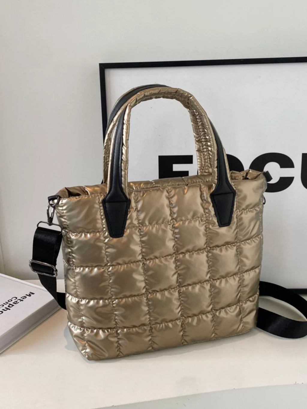 Bubble Textured Tote Crossbody Bag - URBANPICK FASHION