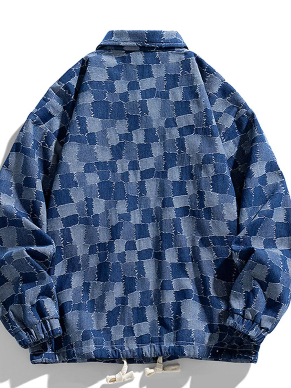 Men's Full Size Snap Down Denim Jacket Plus Size - URBANPICK FASHION