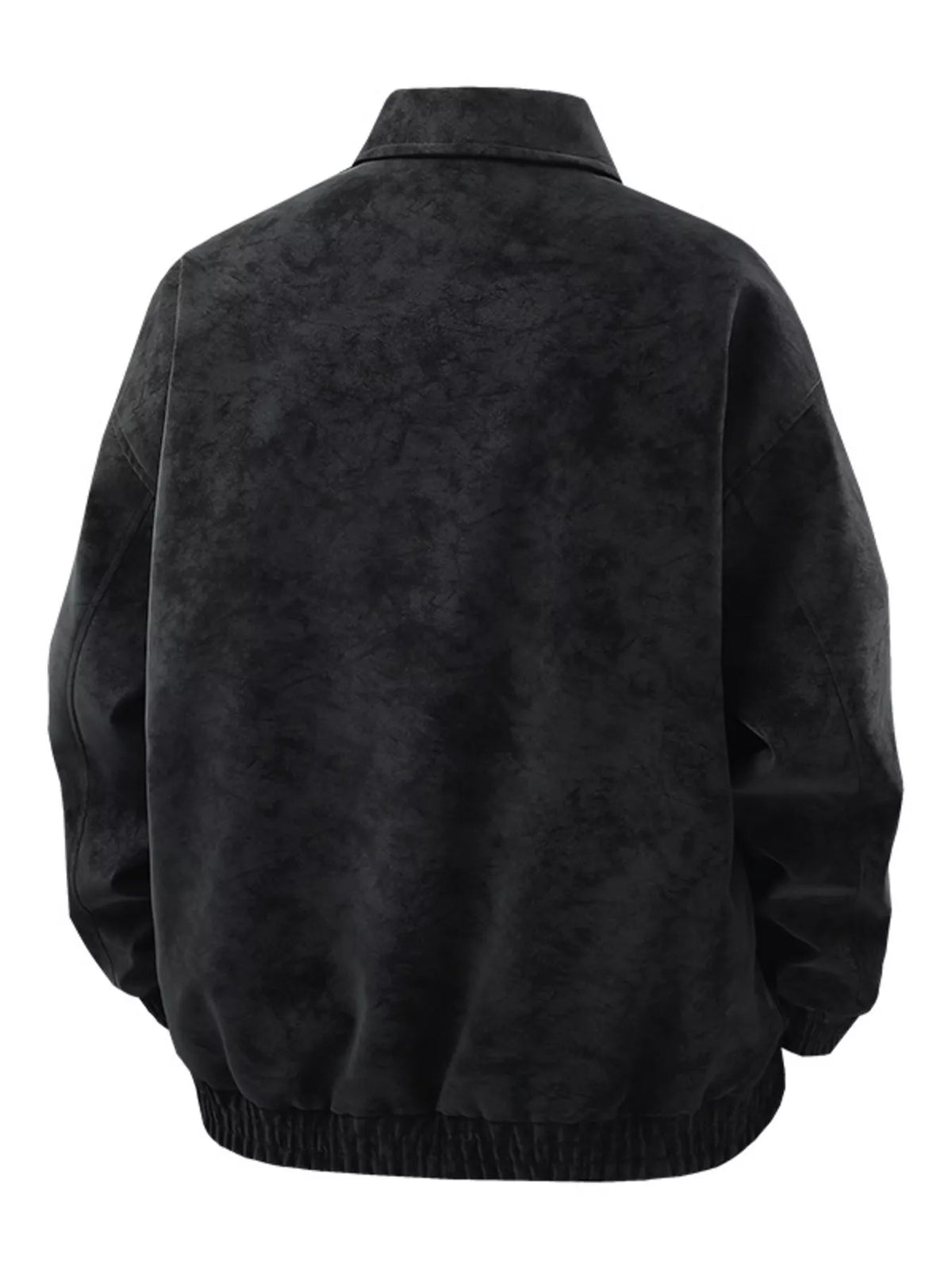 Men's Plus Size Zip Up Leather Jacket - URBANPICK FASHION