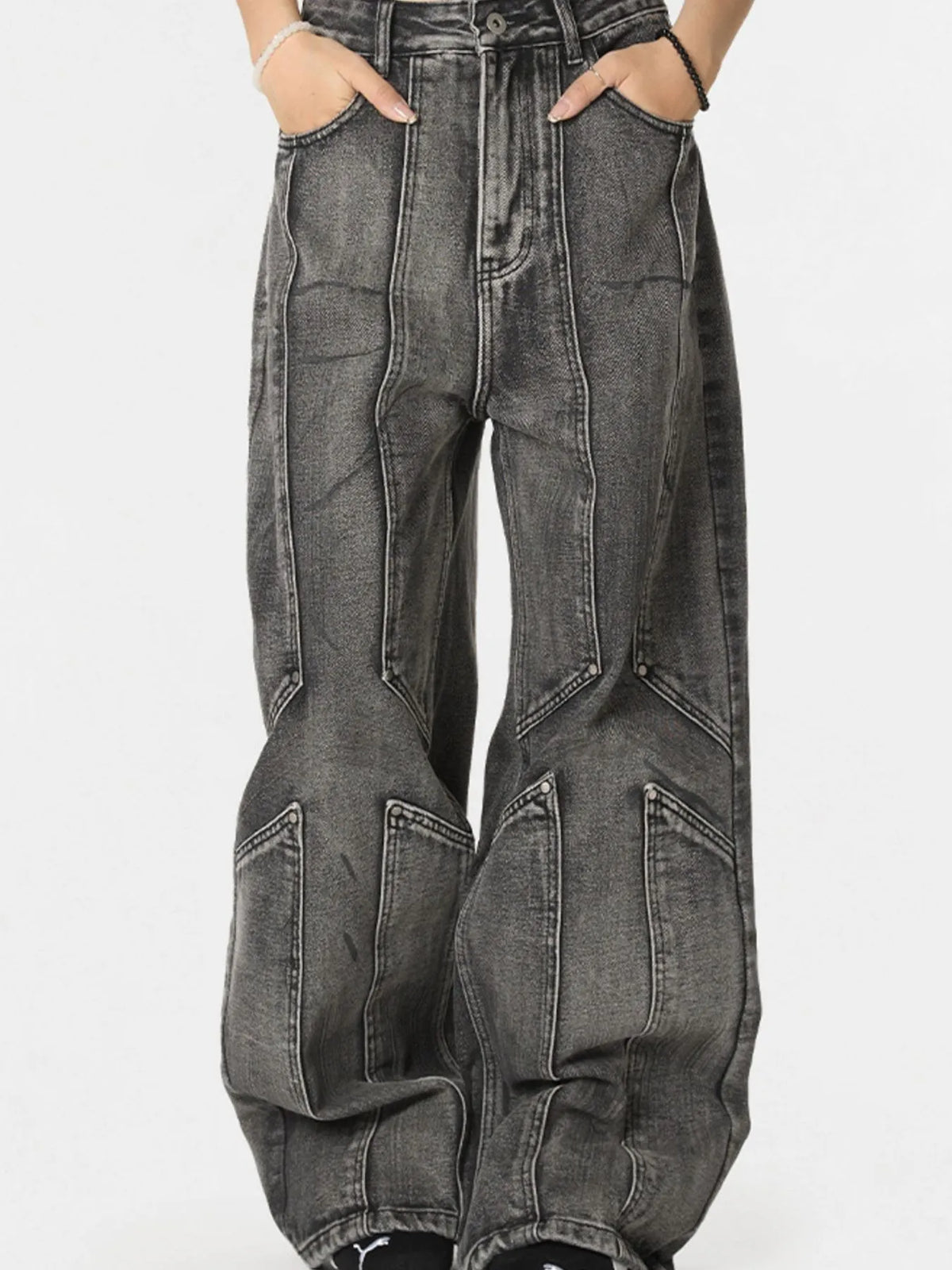 Men's Wide-Leg Jeans - URBANPICK FASHION