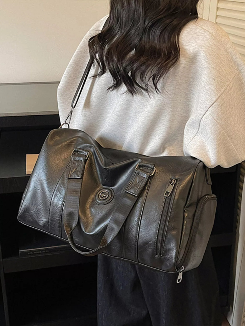 PU Leather Duffel Bag - URBANPICK FASHION
