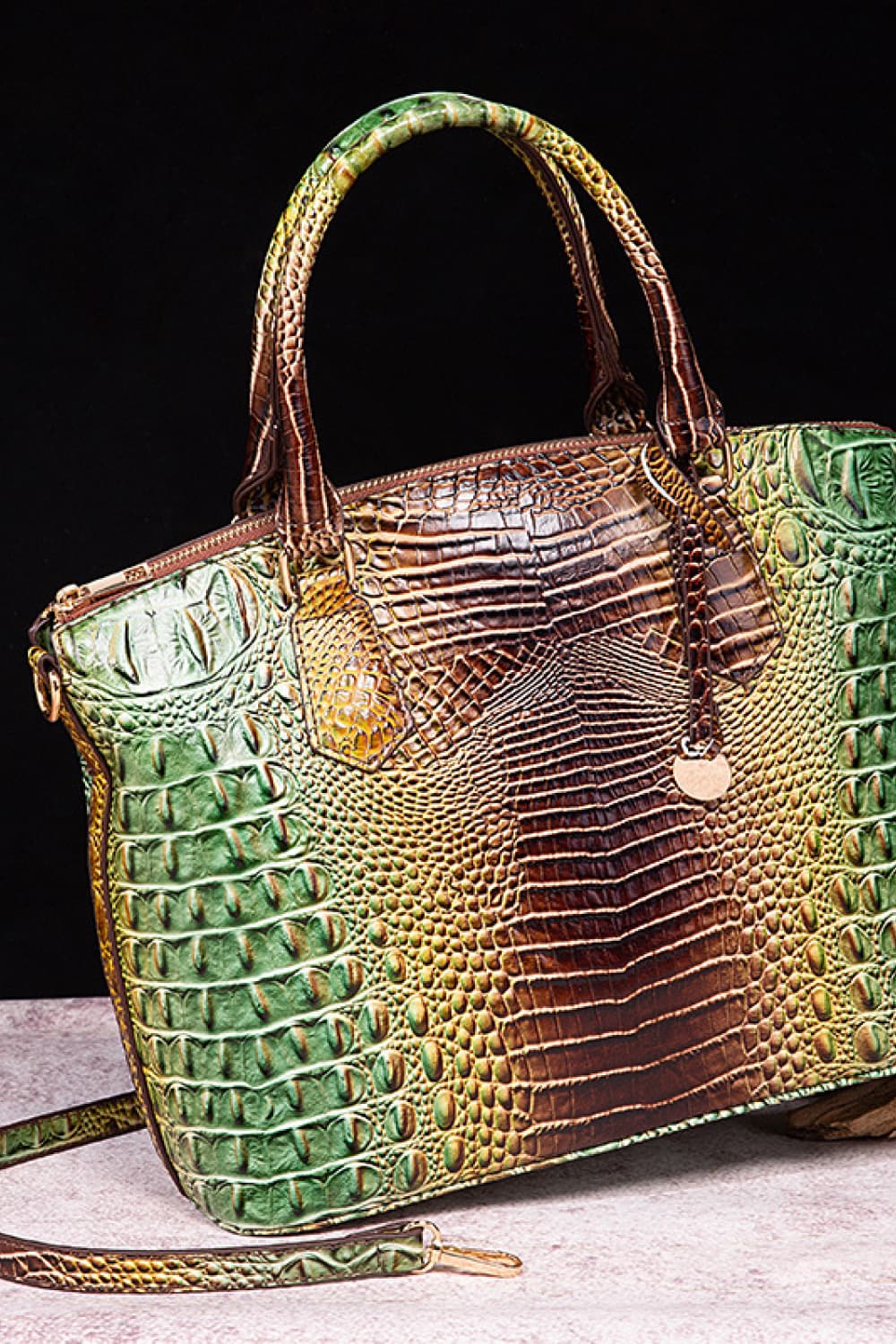 Gradient PU Leather Handbag - URBANPICK FASHION