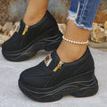 Round Toe Platform Sneakers - URBANPICK FASHION