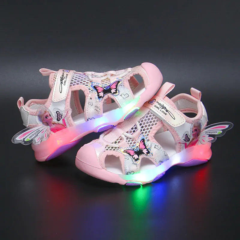 Girls' Light-Up Summer Sandals with Soft Sole - URBANPICK FASHION