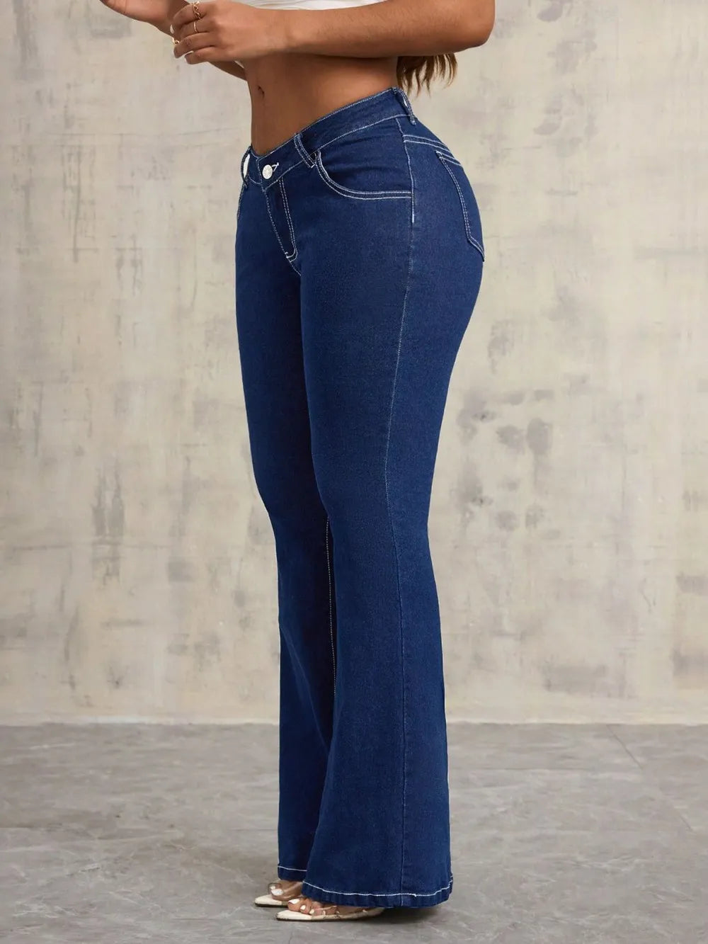 Flare Jeans with Pockets - URBANPICK FASHION