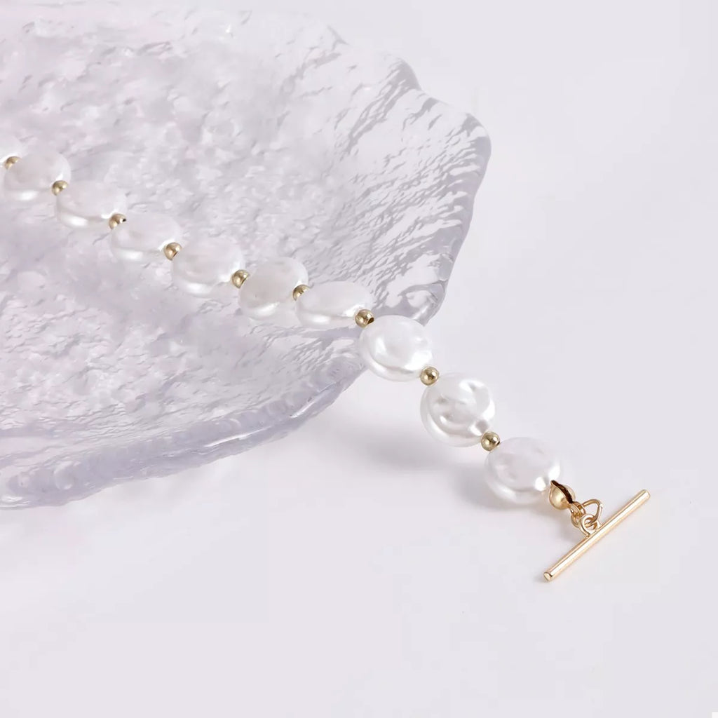 18K Gold-Plated Pearl Drop Necklace - URBANPICK FASHION
