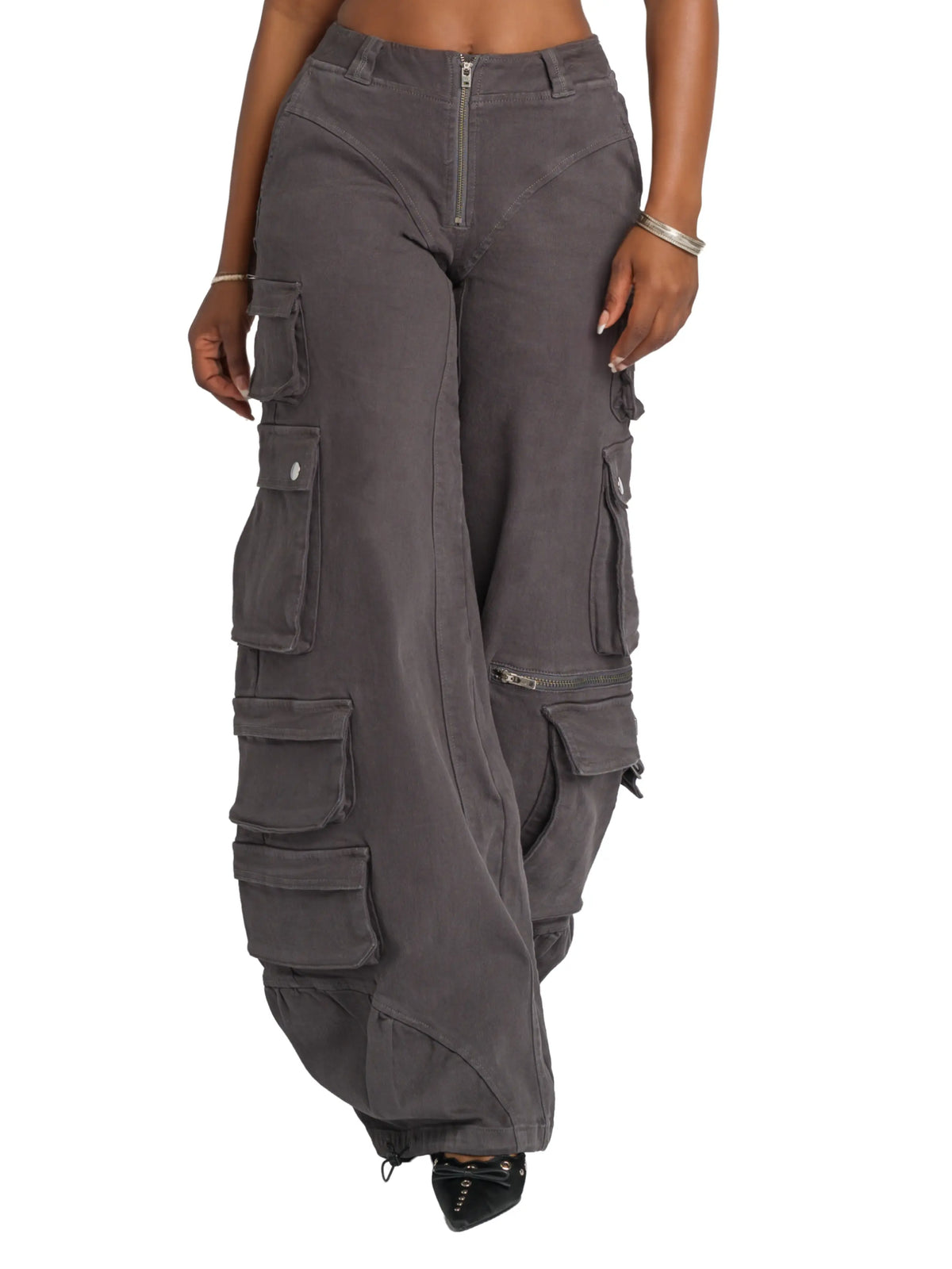 Low-Rise Twill Cargo Pant - URBANPICK FASHION